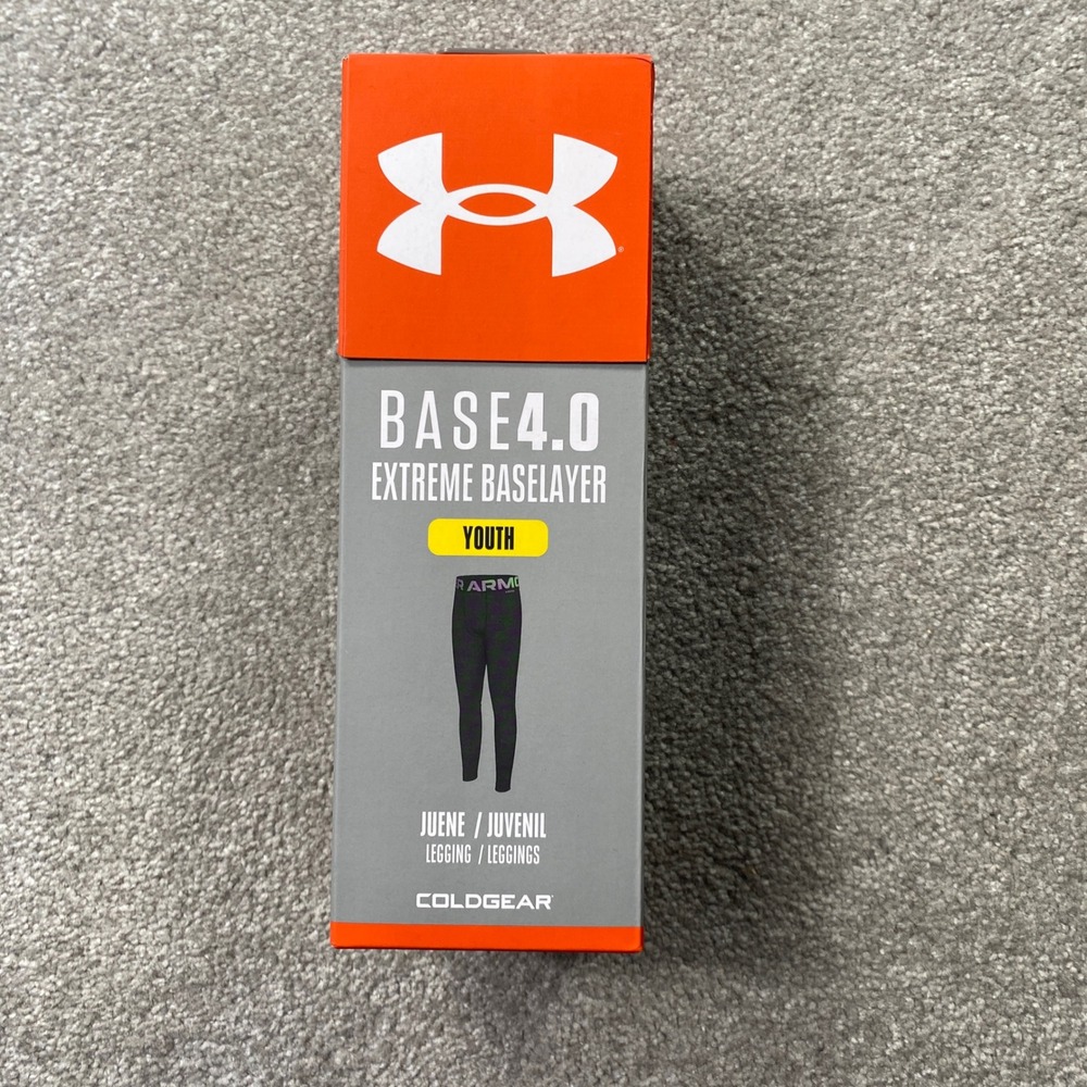 Under Armour Base 4.0 Extreme Baselayer Kids Youth Medium Black Leggings